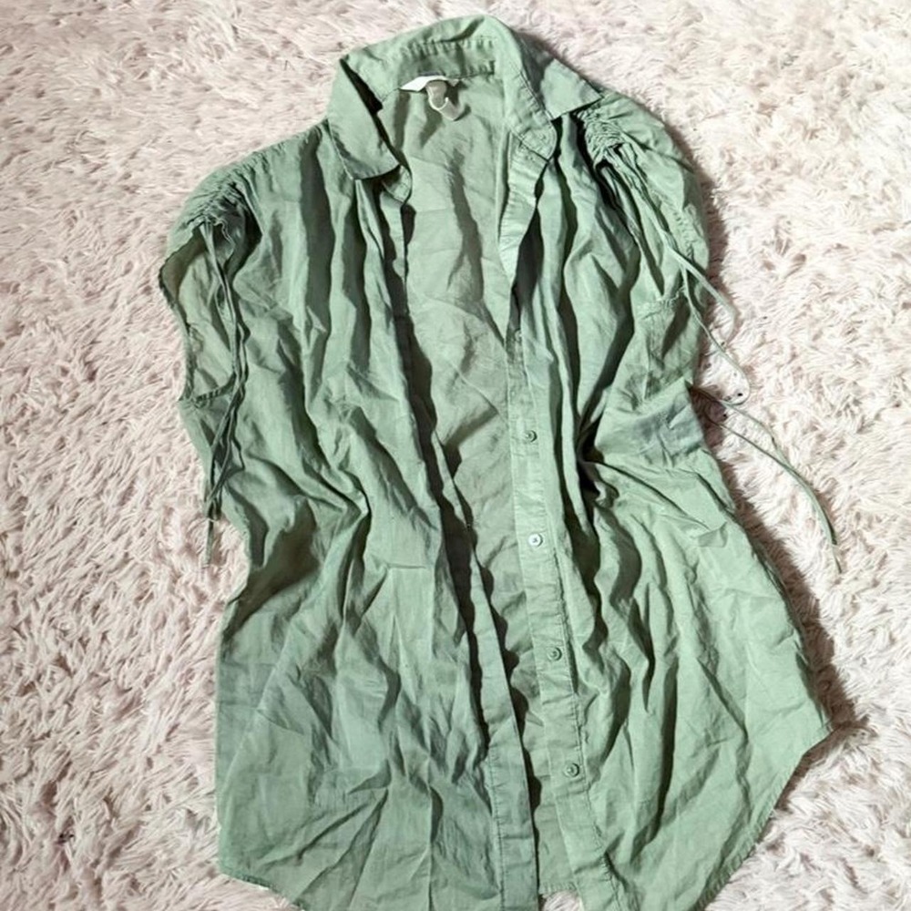Lightweight Sheer Earthy Minimalist Boho Capsule Layering Vest Womens XS Muted